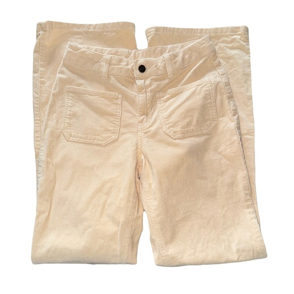 Vanessa Bruno Dompey Flare Pants Corduroy Cream Size EU 38 - Picture 4 of 10